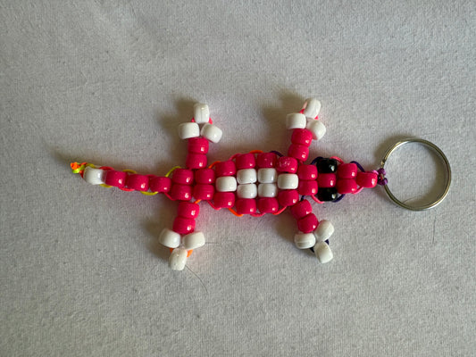 White and pink Kandi lizard
