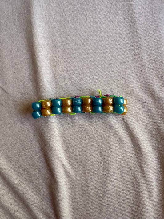Medium blue and yellow cuff