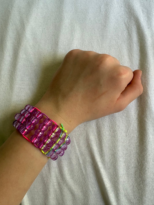 Small Purple Kandi cuff
